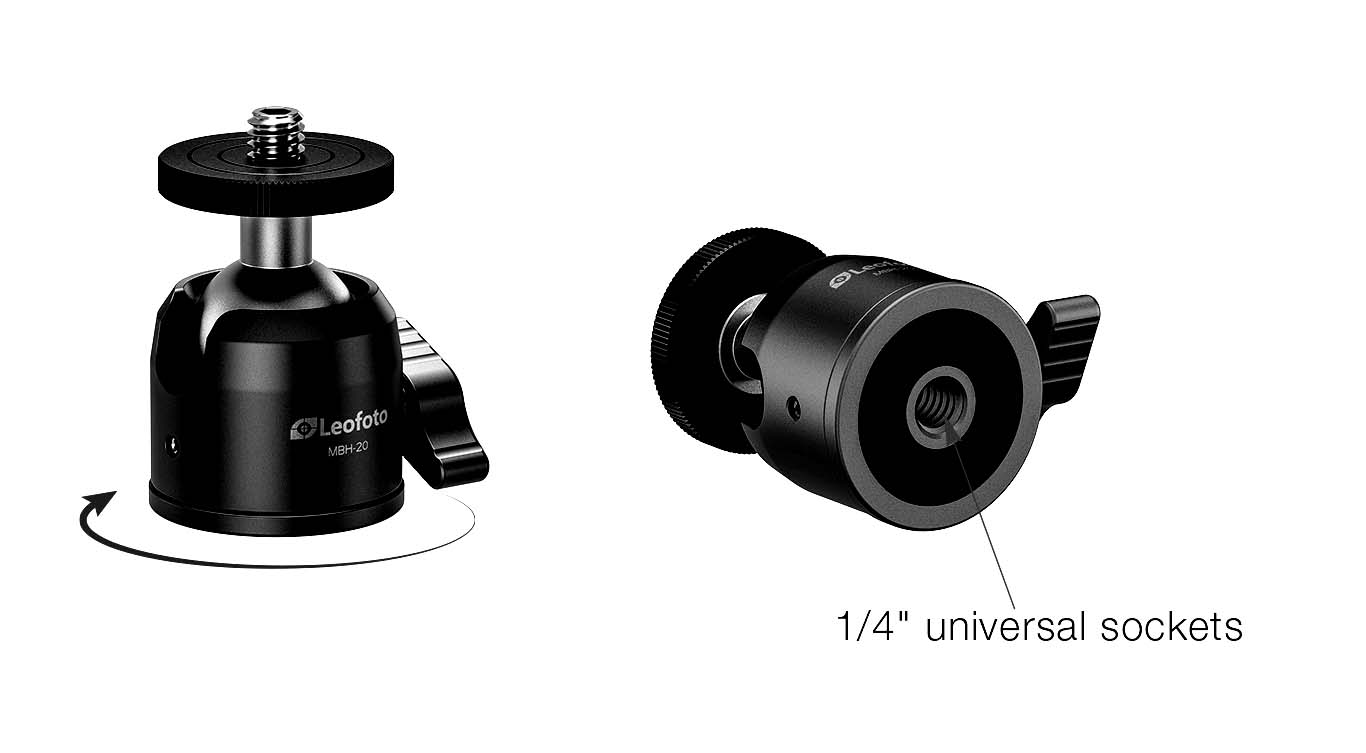 Ministativ MT-03mini mit 20mm Kugelkopf ministativ mt 03mini leofoto 6
