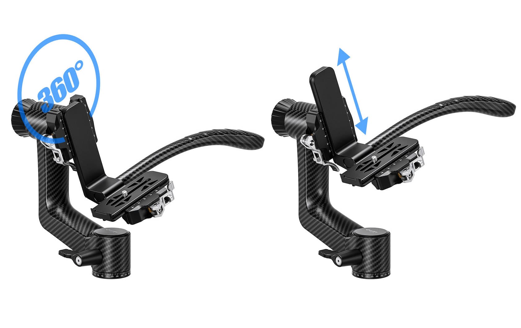 Carbon Gimbal PG-3SL mit Schnellverschluss PG 3SL gimbal leofoto kardan teleobjektiv 21