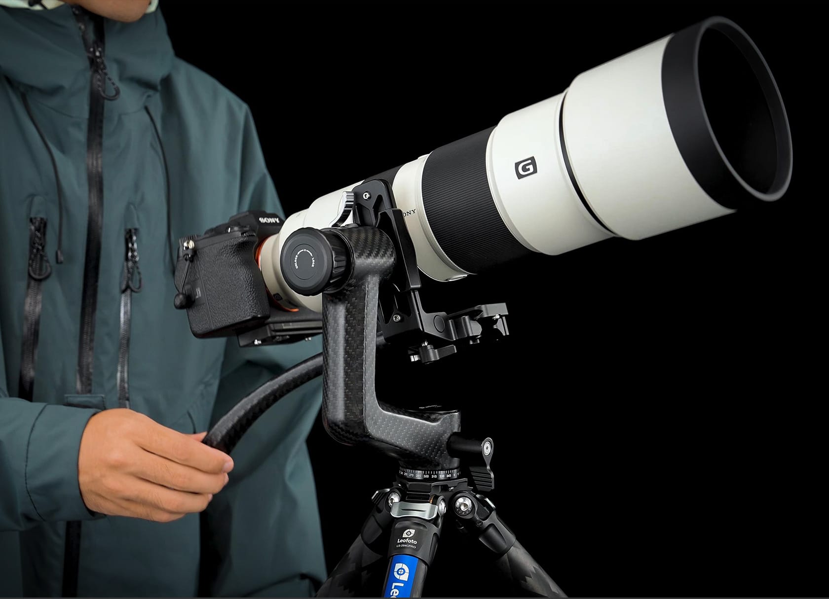 Carbon Gimbal PG-3SL mit Schnellverschluss PG 3SL gimbal leofoto kardan teleobjektiv 22