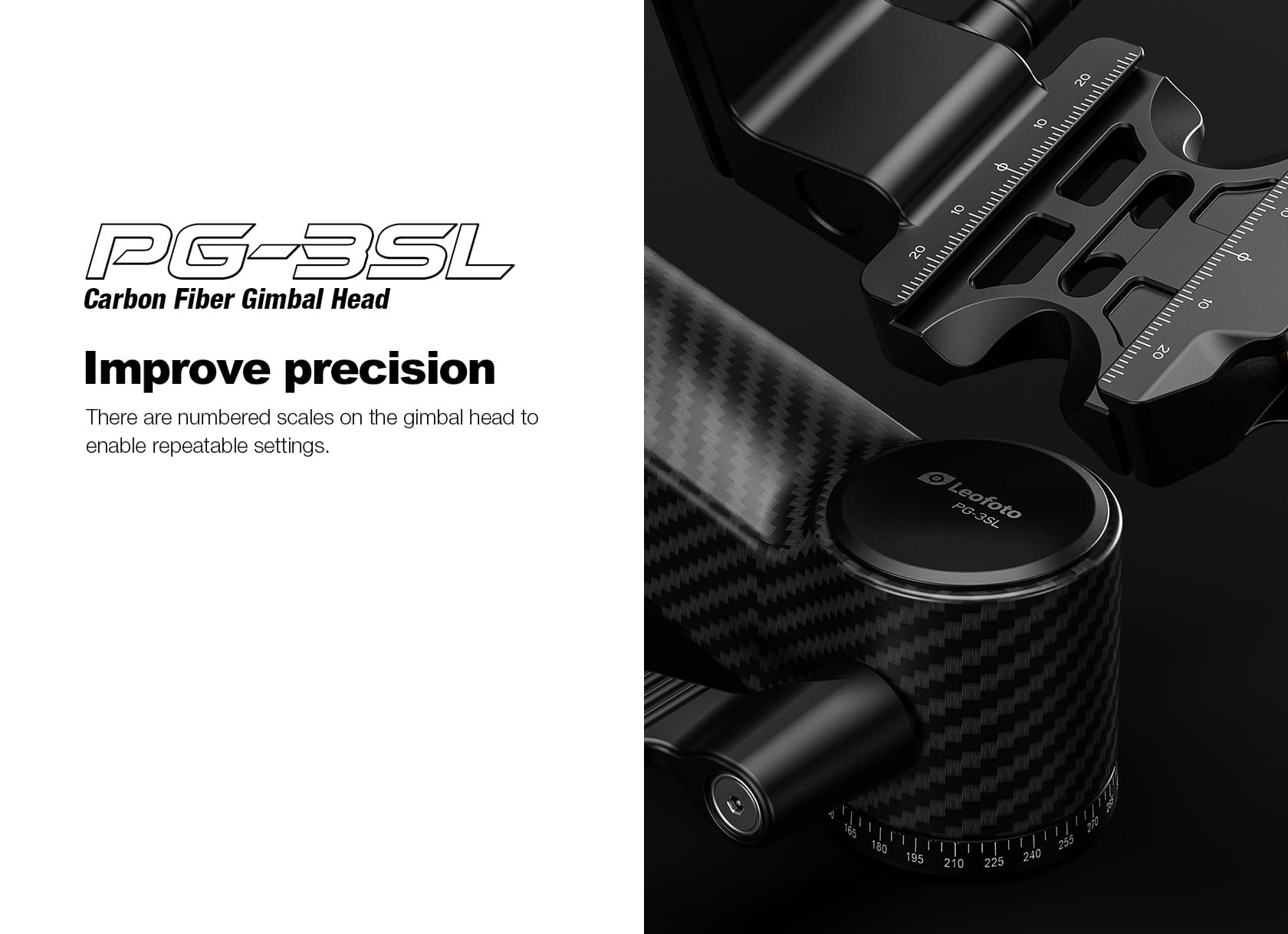 Carbon Gimbal PG-3SL mit Schnellverschluss PG 3SL gimbal leofoto kardan teleobjektiv 27