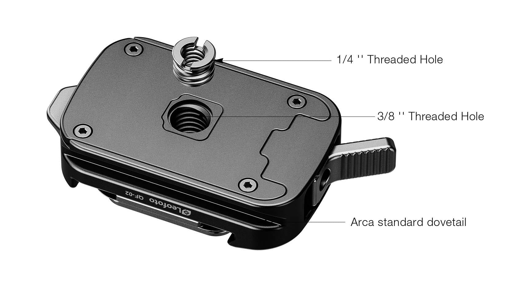 Arca-Wechselbasis QF-02 mit Schnellverschluss QF 02 leofoto arca quick release20