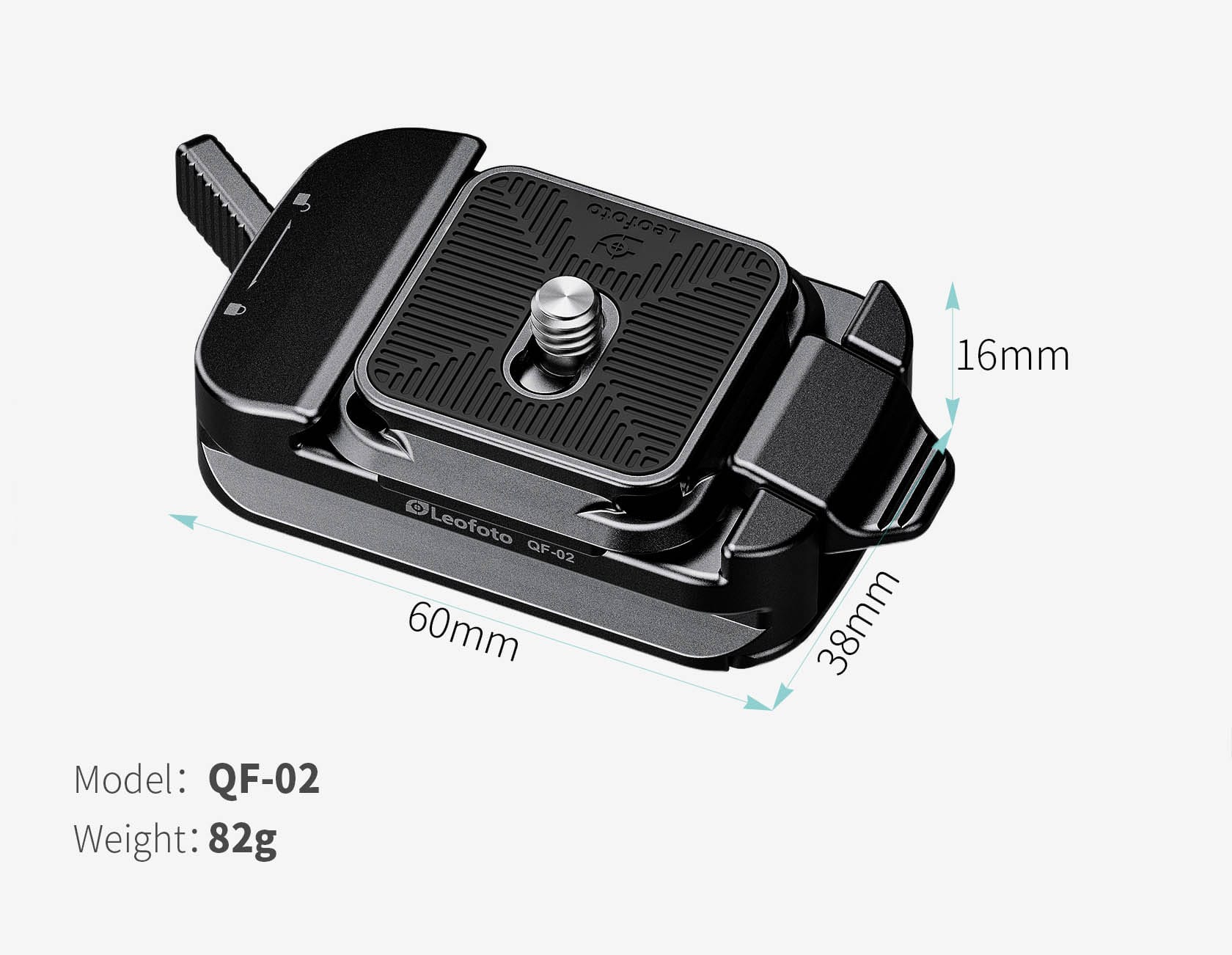 Arca-Wechselbasis QF-02 mit Schnellverschluss QF 02 leofoto arca quick release25